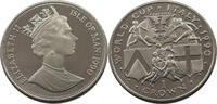 ISLE OF MAN 1 CROWN ELIZABETH II. (1952-2022) WORLD CUP ITALY -