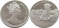 ISLE OF MAN 1 CROWN ELIZABETH II. (1952-2022) D-DAY SILVER -