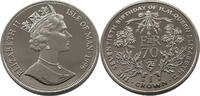 ISLE OF MAN 1 CROWN ELIZABETH II. (1952-2022) 70TH BIRTHDAY QUEEN -