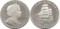 ISLE OF MAN 1 CROWN ELIZABETH II. (1952-2022) STAR OF INDIA SILVER -