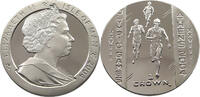 ISLE OF MAN 1 CROWN ELIZABETH II. (1952-2022) OLYMPIC GAMES ATHENS SILVER -