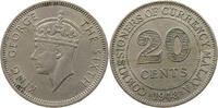 MALAYA 20 CENTS GEORGE VI. (1936-1952) -