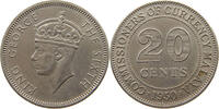 MALAYA 20 CENTS GEORGE VI. (1936-1952) -