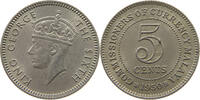 MALAYA 5 CENTS GEORGE VI. (1936-1952) -