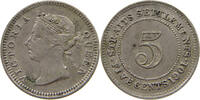STRAITS SETTLEMENTS 5 CENTS VICTORIA (1837-1901) -
