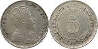 STRAITS SETTLEMENTS 5 CENTS EDWARD VII. (1901 - 1910) -