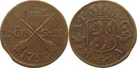 SWEDEN 2 ÖRE ADOLF FRIEDRICH (1751-1771) -