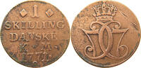 DENMARK 1 SKILLING CHRISTIAN VII. (1766-1808) -
