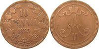 FINLAND 10 PENNIÄ ALEXANDER II. (1855-1881) -