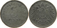 ERSATZMÜNZEN DES 1. WELTKRIEGS 5 PFENNIG 1919 F SS 10,00 EUR  plus 5,99 EUR verzending