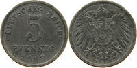 ERSATZMÜNZEN DES 1. WELTKRIEGS 5 PFENNIG 1919 F SS 8,00 EUR  plus 5,99 EUR verzending
