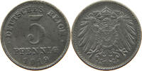 ERSATZMÜNZEN DES 1. WELTKRIEGS 5 PFENNIG 1919 G SS+ 8,00 EUR  plus 5,99 EUR verzending