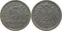 ERSATZMÜNZEN DES 1. WELTKRIEGS 5 PFENNIG 1919 G VZ- 12,00 EUR  plus 5,99 EUR verzending