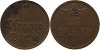 DANZIG 1 PFENNIG 1930 SS 9,00 EUR  plus 5,99 EUR verzending
