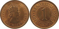 MAURITIUS 1 CENT ELIZABETH II. (1952-2022) -