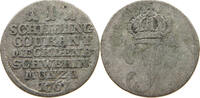 MECKLENBURG SCHWERIN 1 SCHILLING Friedrich 1756-1785 -