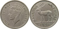 MAURITIUS 1/2 RUPEE GEORGE VI. (1936-1952) -