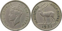 MAURITIUS 1/2 RUPEE GEORGE VI. (1936-1952) -
