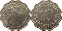 MAURITIUS 10 CENTS ELIZABETH II. (1952-2022) -