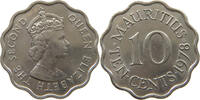 MAURITIUS 10 CENTS ELIZABETH II. (1952-2022) -