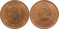 MAURITIUS 2 CENTS ELIZABETH II. (1952-2022) -