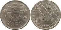 PORTUGAL 2 1/2 ESCUDOS EDGE ERROR -
