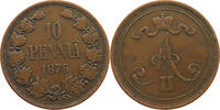 FINLAND 10 PENNIÄ ALEXANDER II. (1855-1881) -