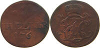 1 HELLER 1761 SACHSEN HILDBURGHAUSEN ERNST FRIEDRICH KARL 1745-1780 SS-