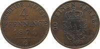 BRANDENBURG PREUßEN 4 PFENNIG WILHELM I. (1861-1888) -
