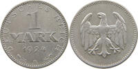 WEIMARER REPUBLIK 1 MARK 1924 A VF
