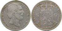 NETHERLANDS 1/2 GULDEN WILLEM III. 1849-1890 -