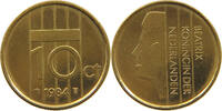 NETHERLANDS 10 CENTS BEATRIX (1980-2013) GOLD PLATED -