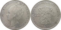 NETHERLANDS 2 1/2 GULDEN WILHELMINA 1890-1948 -