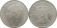 NETHERLANDS 2 1/2 GULDEN WILHELMINA 1890-1948 -