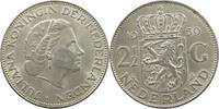 NETHERLANDS 2 1/2 GULDEN JULIANA (1948-1980) -