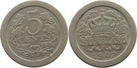 NETHERLANDS 5 CENTS WILHELMINA 1890-1948 -