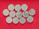 DENMARK COLLECTION LOT 10 ÖRE COLLECTION LOT DENMARK 10 ÖRE ALL DIFFERENT DATES 12PC 36G -