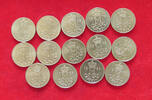 DENMARK COLLECTION LOT 10 ÖRE COLLECTION LOT DENMARK 10 ÖRE TOP 14PC 43G -