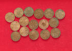DENMARK COLLECTION LOT 5 ÖRE COLLECTION LOT DENMARK 5 ÖRE 16PC 27G -