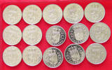 NETHERLANDS COLLECTION LOT 2 1/2 GULDEN COLLECTION LOT NETHERLANDS 2 1/2 GULDEN TOP 15PC 150G -