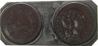FRANCE 5 FRANCS STRUCK ON TIN PLANCHET BOTH SIDES NON MINT ISSUE -