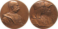 HAUS HABSBURG MEDAILLE FRANZ JOSEPH I. (1848-1916) Auf die 400jährige Zugehörigkeit der Grafschaft GÖRZ -