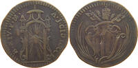 PAPAL STATES 1/2 BAIOCCO BENEDICT XIV. (1740-1758) RAVENA RARE -
