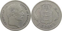 DENMARK 1 KRONE CHRISTIAN IX. (1863-1906) -