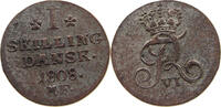 DENMARK 1 SKILLING CHRISTIAN VII. (1766-1808) -
