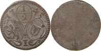 Salzburg 1/2 Kreuzer Jakob Ernst von Liechtenstein, 1745 - 1747 Selten -