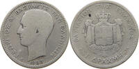 GREECE 1 DRACHMA GEORGE I. (1863-1913) -