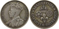 MAURITIUS 1/4 RUPEE GEORGE V. (1910-1936) -