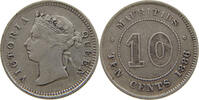 MAURITIUS 10 CENTS VICTORIA (1837-1901) -