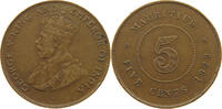MAURITIUS 5 CENTS GEORGE V. (1910-1936) -